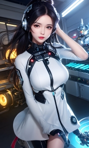 Mecha Girl 4k167p AI Mecha Girl Painting Wallpaper High quality Cyberpunk women (52)